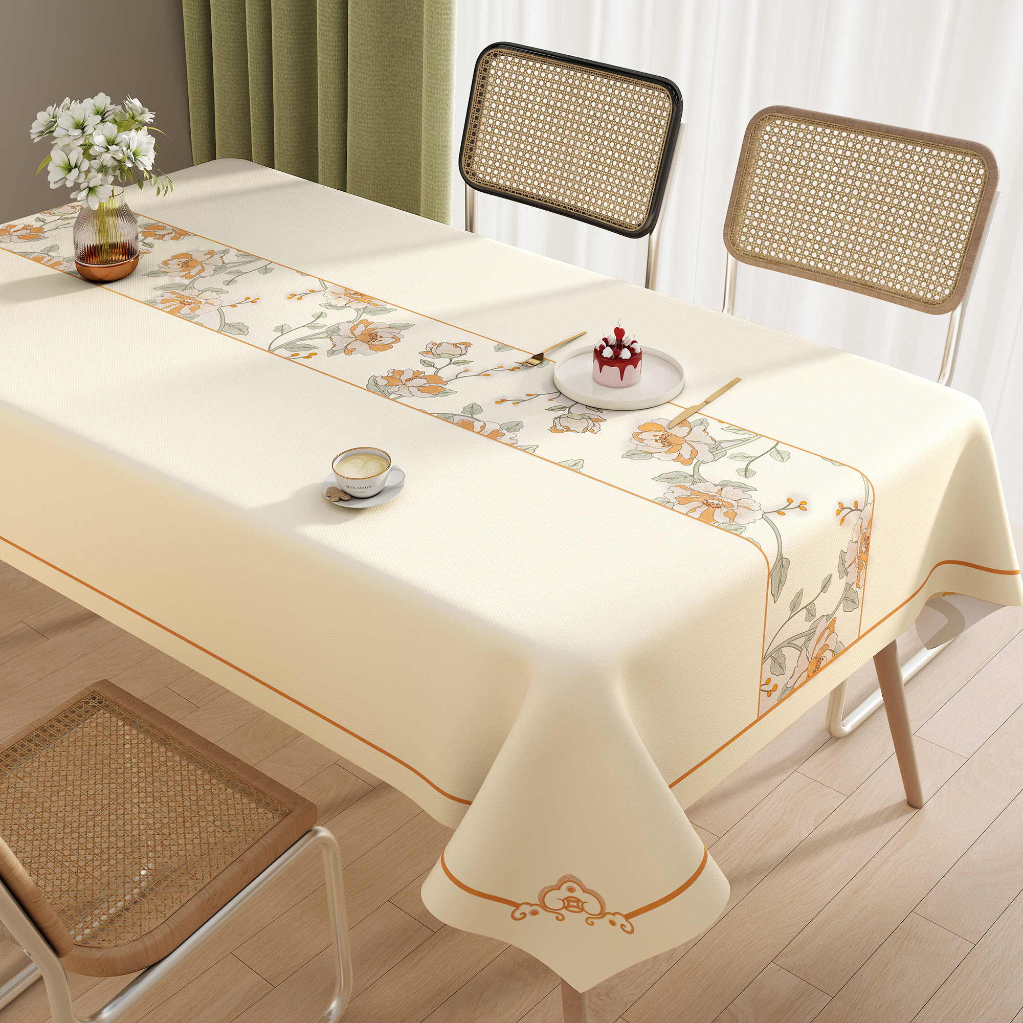 轻奢高级感桌布防水防油免洗餐桌台布pvc氛围感长方形茶几布,居家布艺,桌布,淘宝优惠券,粉丝福利购,淘宝优惠卷