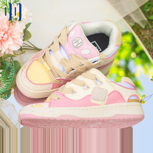 BAKE草莓慕斯配色复古低帮男女国潮滑板鞋 顽刻官方面包鞋 magic