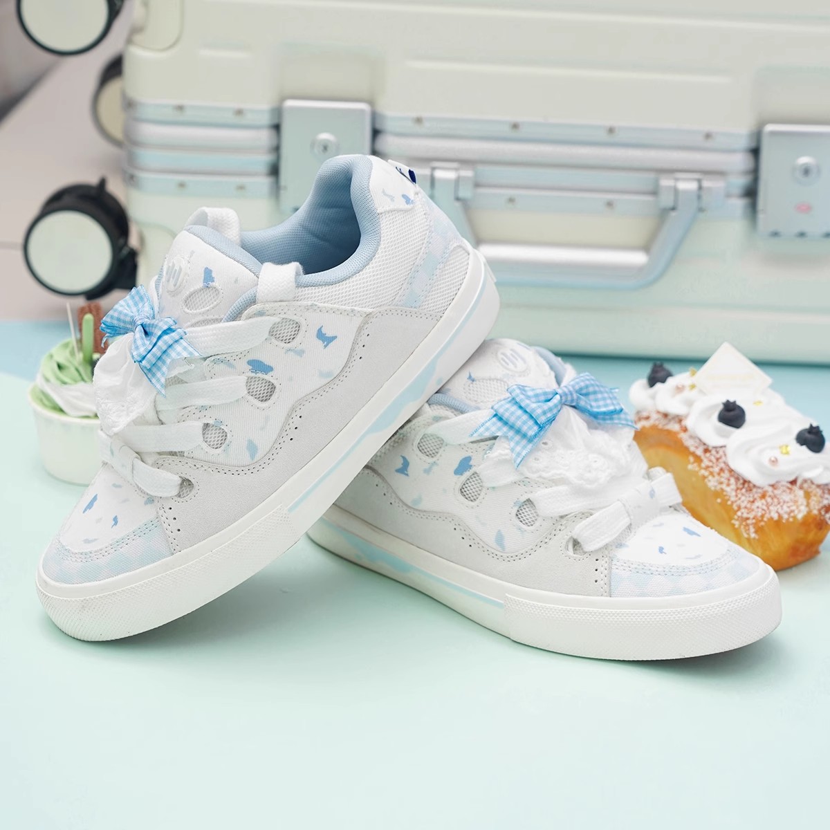 顽刻官方面包鞋蓝莓蛋糕配色BAKE复古休闲男女国潮滑板鞋