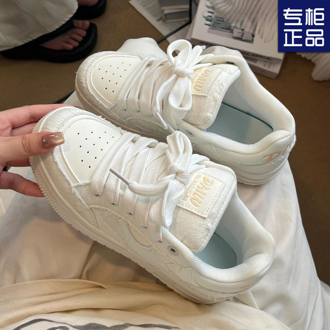 2027年新款春秋爆款超火厚底增高小白鞋女松糕女鞋子休闲运动板鞋图片