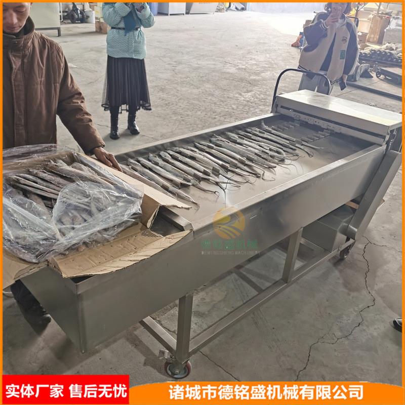 鱼类罐头预处理 冷冻带鱼切段机 可切割8 10 12公分刀鱼切段机