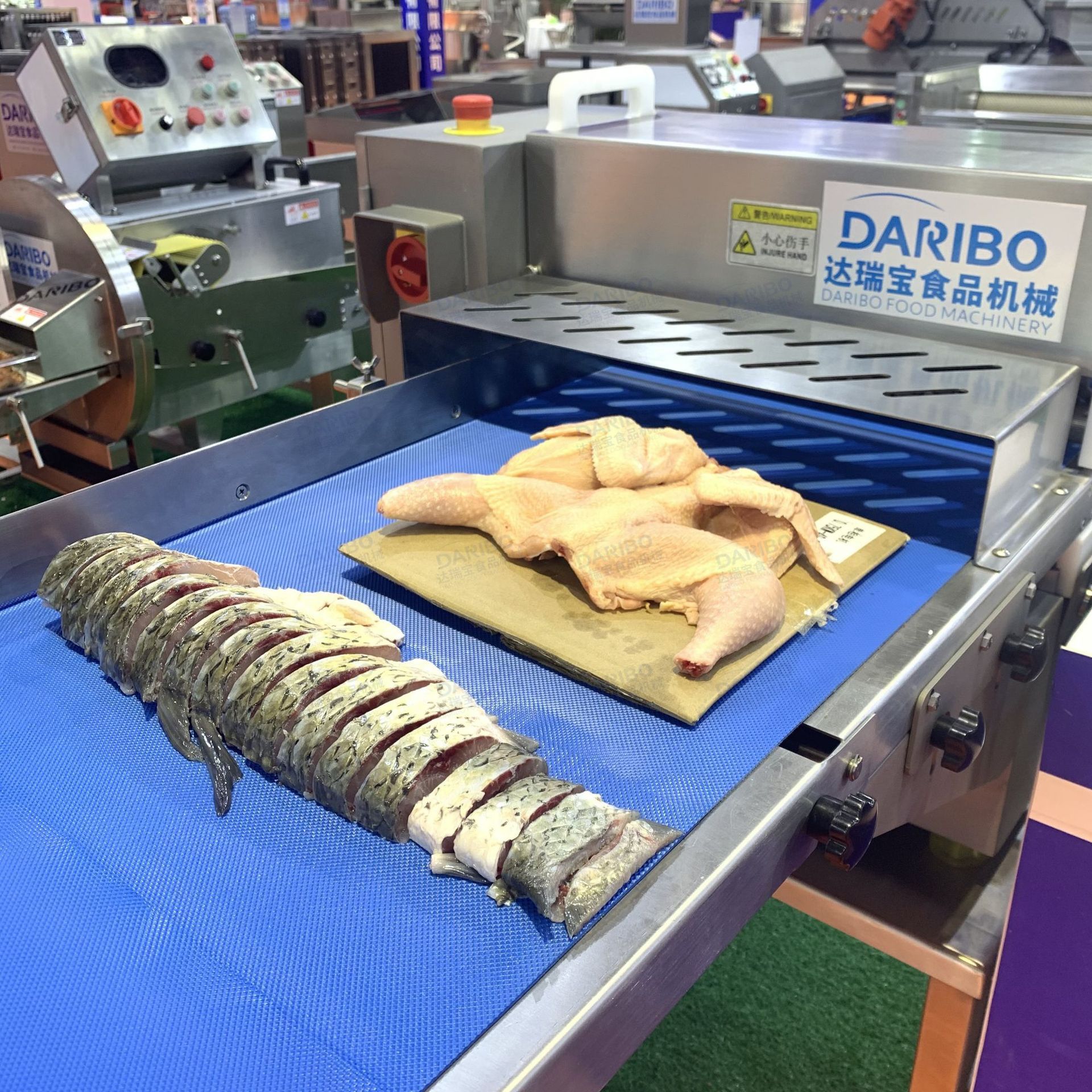 l微冻鸡肉切块机黄焖鸡方块 秘鲁鱿鱼片切条切丁机 半边鸭分块机