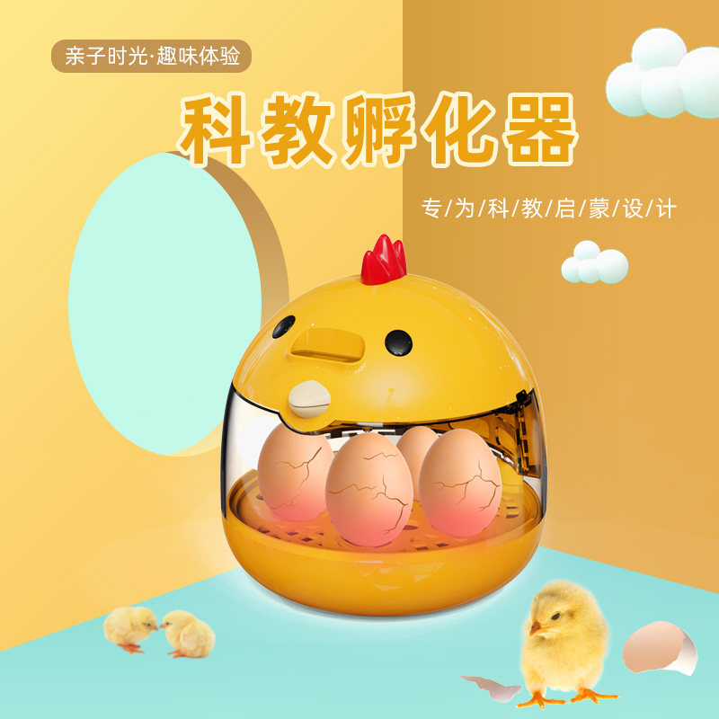 儿童益智早教迷你家用萌鸡科学实验芦丁鸡鹦鹉全自动孵化器孵化箱