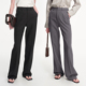不贴腿微喇 女休闲喇叭西裤 气质通勤 裤 1149 黑色直筒微喇西装