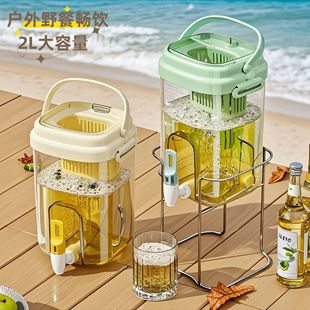 大容量冷水壶家用带龙头泡茶桶果汁饮料桶户外野餐高级凉水壶 新款