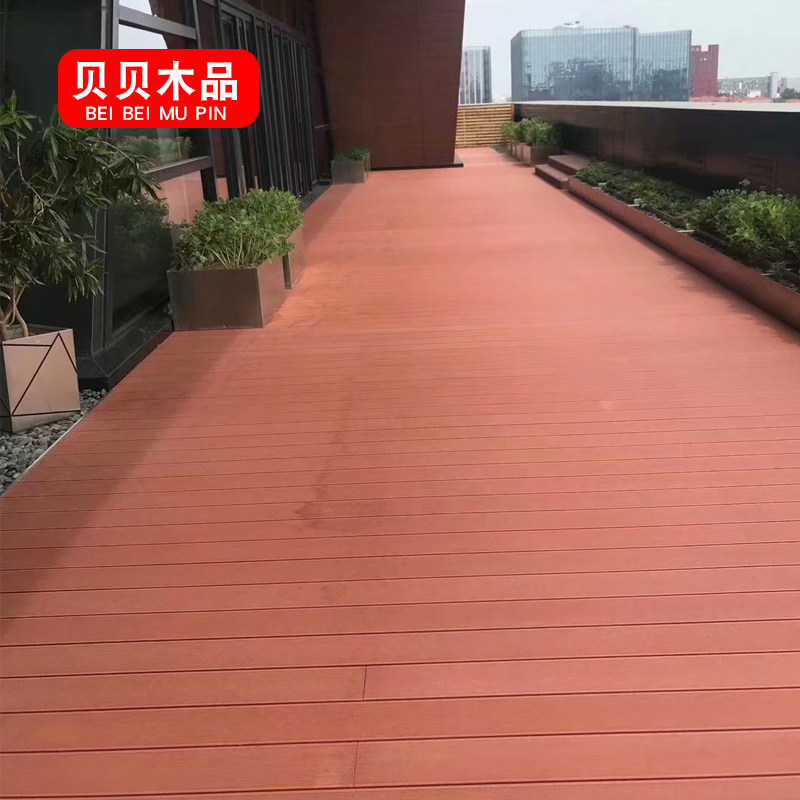 北京塑木地板围栏户外花园长条防腐木防水防腐阳台庭院露台爬藤架