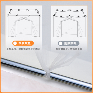 精选慕兮学生宿舍三开门加密蚊帐上铺大学寝室高低床单人床防蚊纱