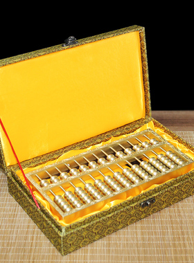 纯铜老式如意算盘摆件实心招财金算子办公室风水摆设工艺礼品经商