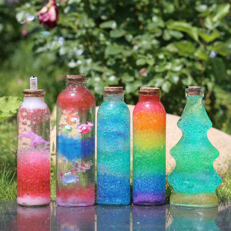 许愿星空瓶夜光彩虹海洋瓶水宝宝泡大珠玻璃瓶漂流瓶手工diy材料