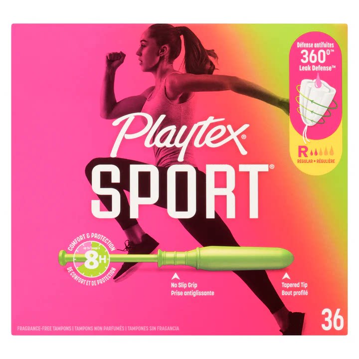 美国playtex倍得适运动Sport双倍防异味可游泳长短导管卫生棉条