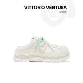 VITTORIO 板鞋 VENTURA薇薇燃 牛皮春夏贝壳头蛋壳底休闲拖鞋