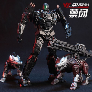 变形玩具VT01禁闭金刚带双狗汽车跑车合金版机器人电影版男孩模型