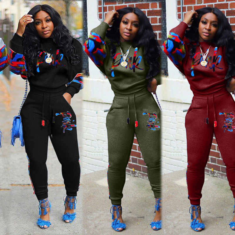 Women's jogging suit two-piece sports suit慢跑两件套运动套装