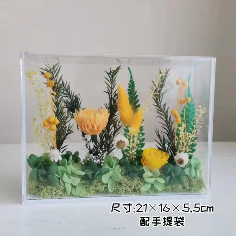 圣诞节摆台永生花小夜灯火烈鸟