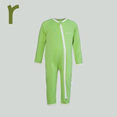 ArborTree 保暖亲肤 连体衣 100%有机棉男女宝宝春秋款 斜拉链长袖