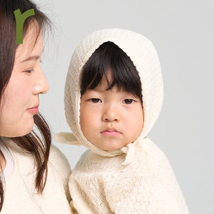 ArborTree 100%美利奴细羊毛男女宝宝细语纹三角头巾帽发带发巾