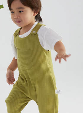 ArborTree 100%超细羊毛宝宝春秋款背带裤 长裤腿男女童柔软百搭