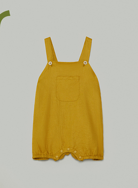 ArborTree 100%苎麻宝宝百搭背带裤 轻薄透气A类标准柔软亲肤