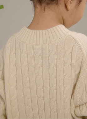 ArborTree 100%内蒙古小山羊绒宝宝秋冬半高领针织套头保暖毛衣