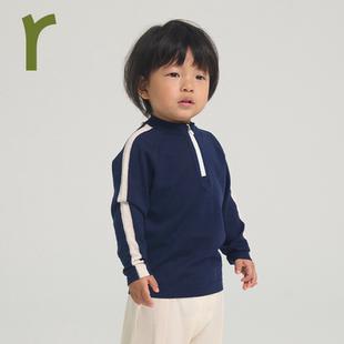 ArborTree 好动系列-100%美利奴丝光羊毛半拉链长袖T恤春秋款柔软