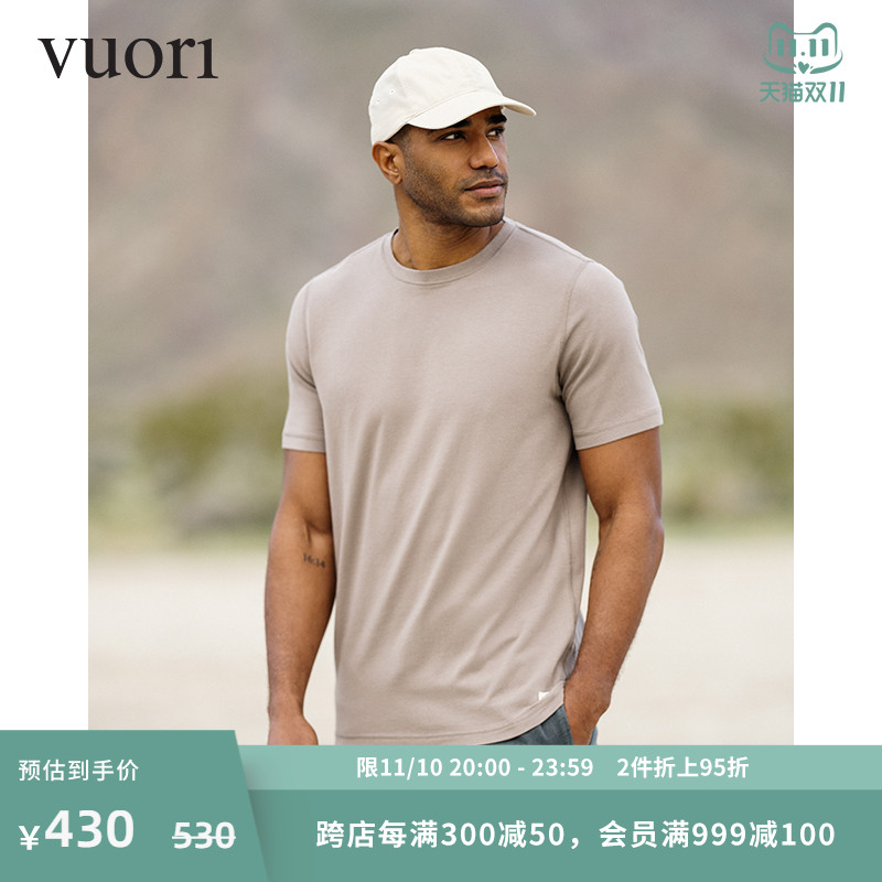 Vuori飞奥力23秋冬新品柔韧弹力运动服休闲跑步男士T恤衫 V101