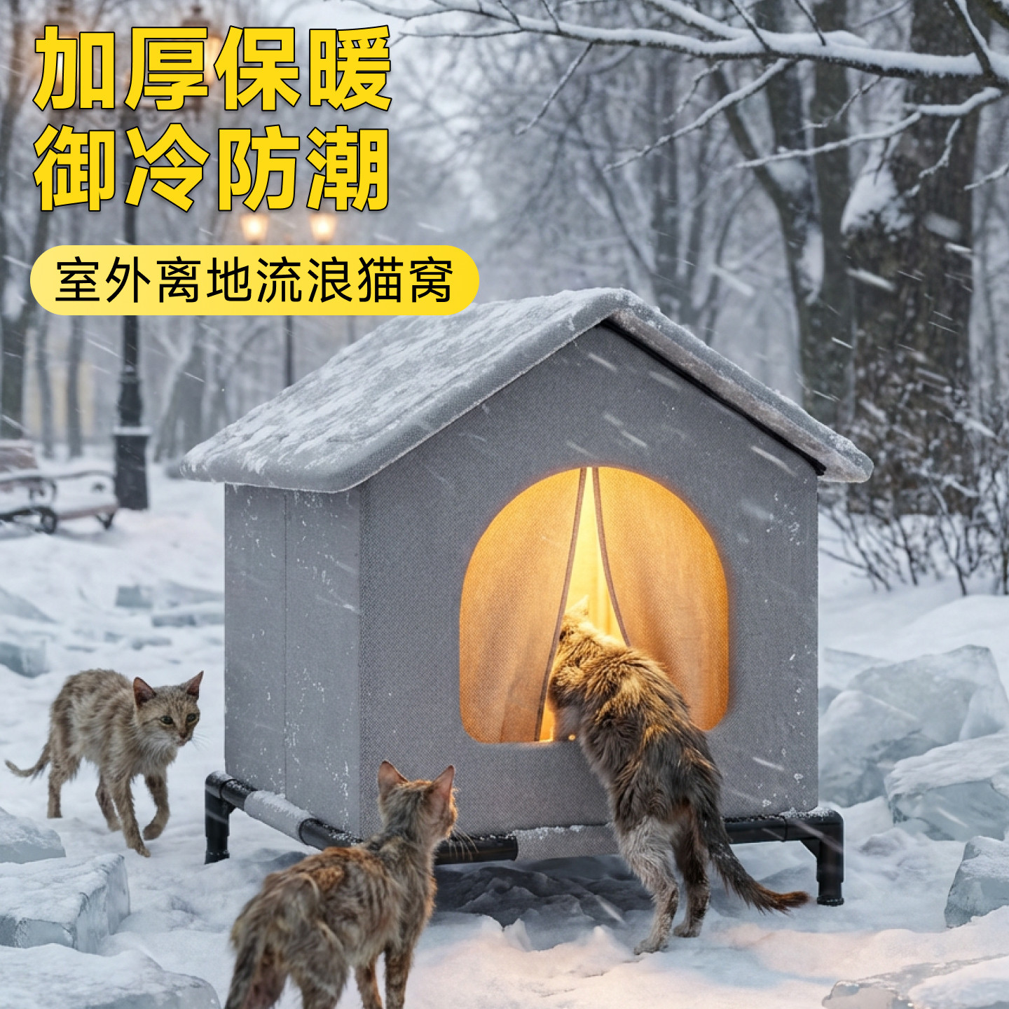 流浪猫过冬神器室外猫窝冬季保暖户外窝御寒大号东北猫咪防雨防寒,宠物/宠物食品及用品,猫窝/屋/帐篷/沙发,淘宝优惠券,粉丝福利购,淘宝优惠卷