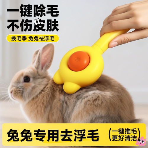 兔子梳毛器兔兔专用去浮毛用品侏儒兔刷毛神器垂耳兔兔毛梳子毛刷