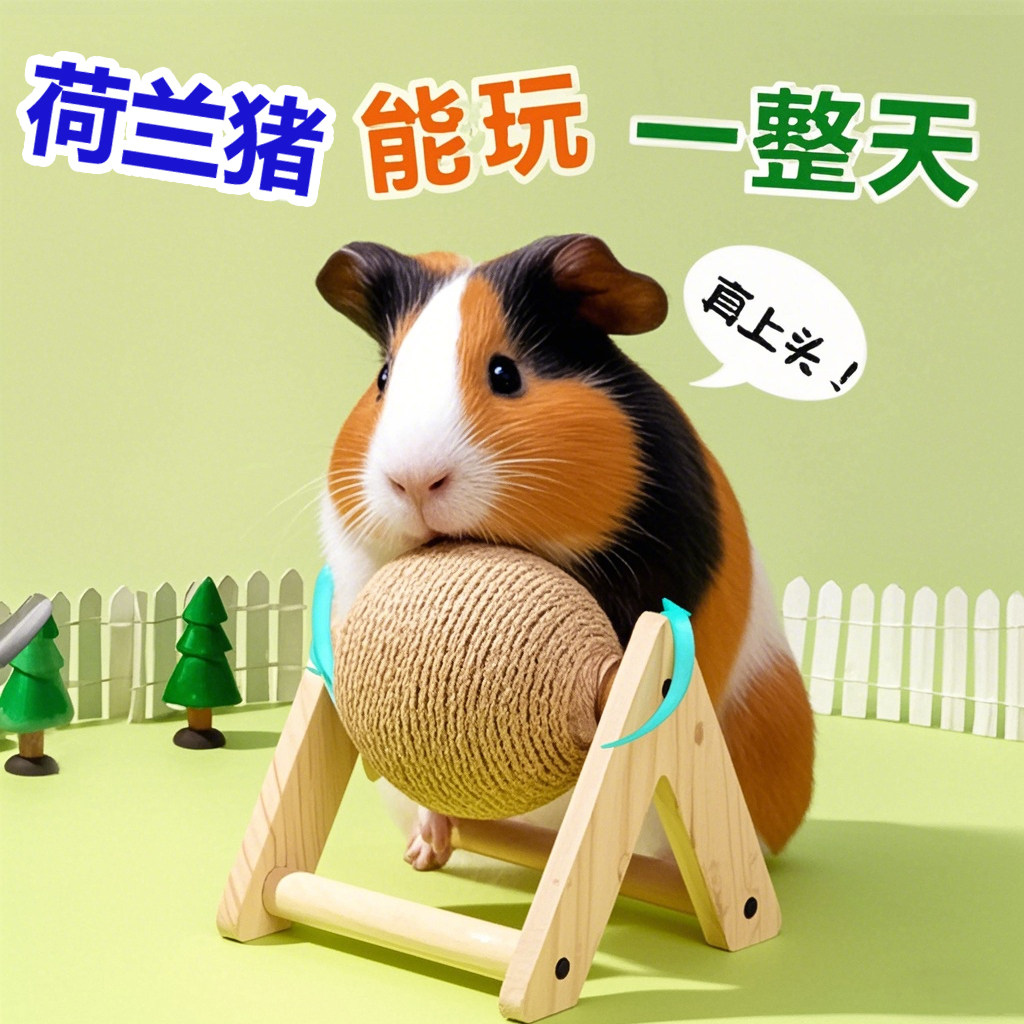 荷兰猪解闷玩具专用磨指甲宠物磨牙抓球耐啃咬豚鼠做游戏用品