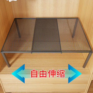 可伸缩衣柜收纳分层神器置物架衣服柜内空间利用橱柜抽拉隔板鞋架