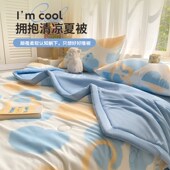 精选空调夏凉被2025新款 儿童薄被子可机洗夏季 学生单人夏被非全棉