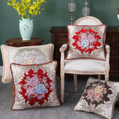 精选欧式 雪尼尔浮雕抱枕套 毛绒布艺靠垫靠枕沙发办公室汽车腰垫