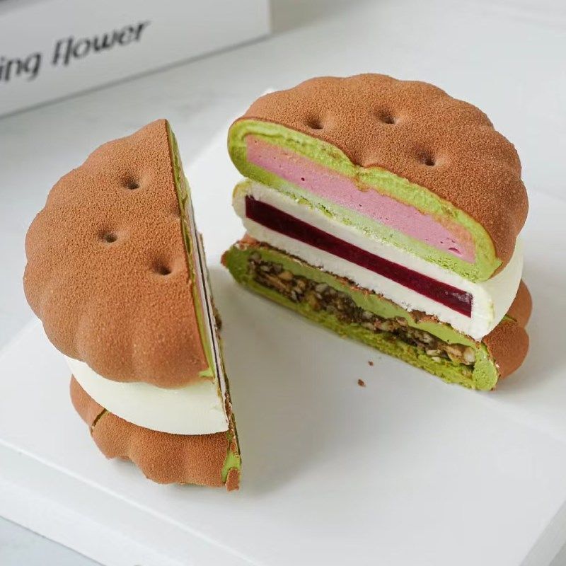 精选蛋糕模具6寸4寸圆形饼干夹心慕斯硅胶模具巧克力烘焙工具e-mo