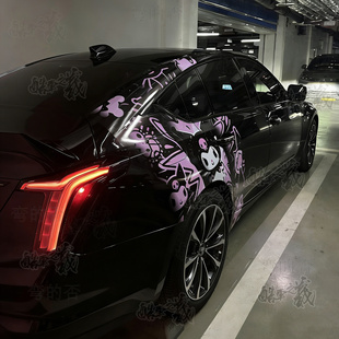 适用于凯迪拉克CT5车贴库洛米CT6 饰贴纸划痕遮挡拉花 4可爱车身装