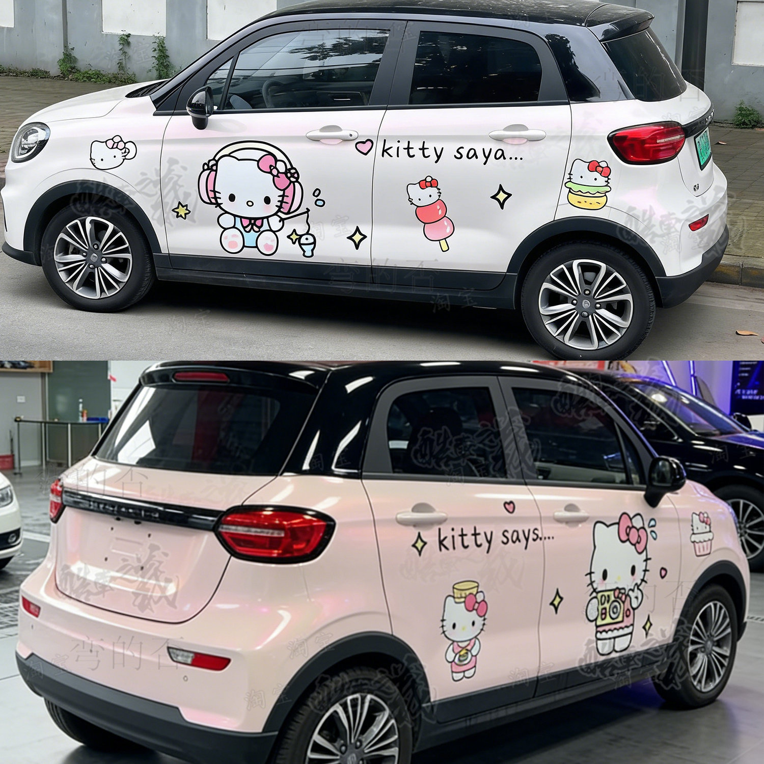零跑T03KT凯蒂猫车贴纸