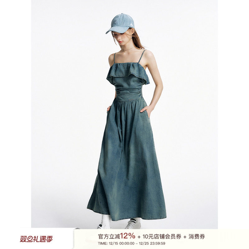 抹胸吊带松弛感吊带连衣裙