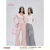 clean fit 透气舒服 Liilou 纽扣半开领长袖 打底上衣