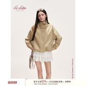 天丝棉 Liilou power soft 立领领袢解构分割宽松短风衣外套 26ss