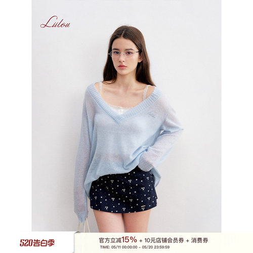 碎花图案A摆拉链开衩裙裤