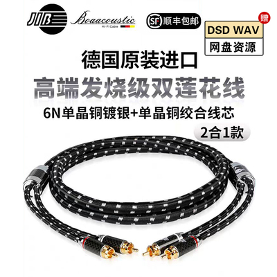 蟒蛇2RCA双莲花头音频线信号线
