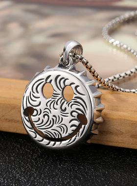 新款笑脸酒瓶盖项链男女潮时尚个