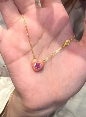 少女感甜美金色爱心项链女个性百