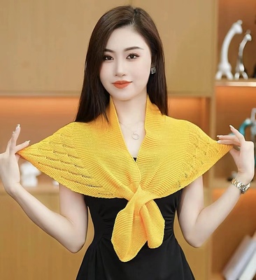 针织披肩女夏季镂空鱼尾纹防晒