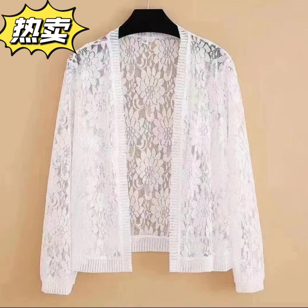 蕾丝小披肩女夏百搭短款镂空小外套配裙子薄款防晒开衫小外搭上衣