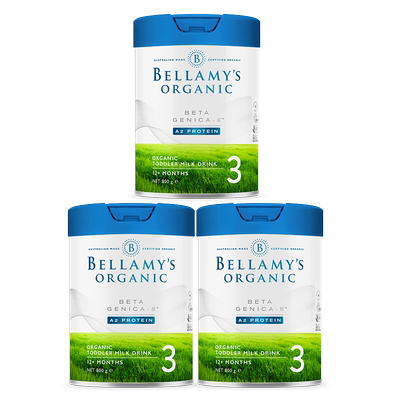 3罐澳洲贝拉米白金版3段婴儿奶粉