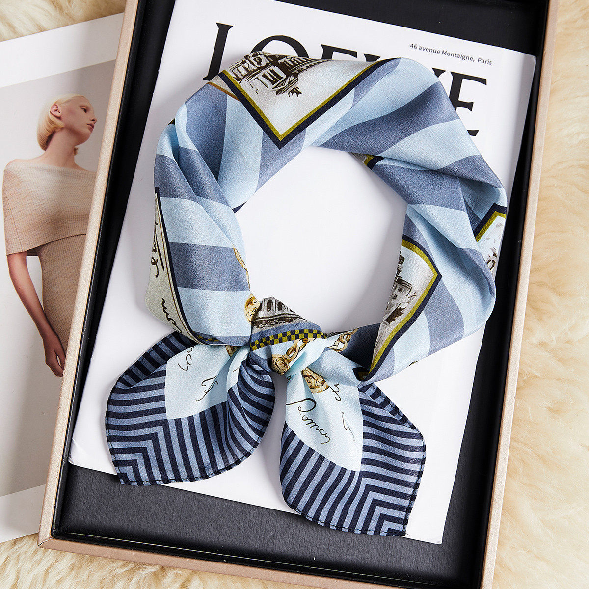 100%桑蚕丝真丝方巾女丝巾高级感百搭职业领巾气质送礼礼袋装,服饰配件/皮带/帽子/围巾,围巾/丝巾/披肩,淘宝优惠券,粉丝福利购,淘宝优惠卷