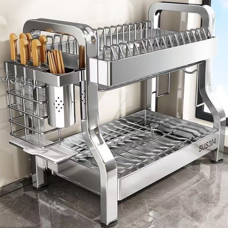加粗特厚304不锈钢多功能碗架