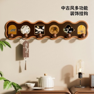 进门玄关墙上挂钩强力粘胶免打孔门后承重挂衣架试衣间复古衣帽钩