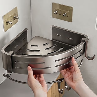 卫生间置物架浴室三角架子免打孔壁挂墙上厕所洗手间洗漱台收纳架