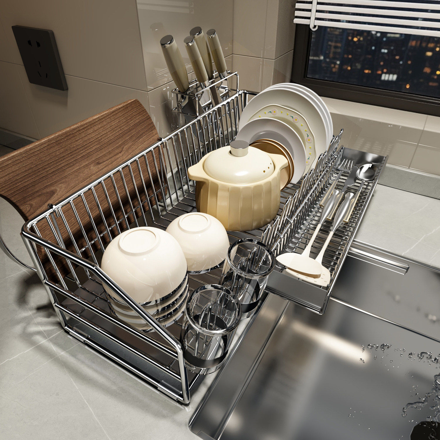 日系豫之曙304不锈钢碗碟收纳架厨房碗筷置物架子水槽沥水碗盘架,厨房/烹饪用具,碗架,淘宝优惠券,粉丝福利购,淘宝优惠卷