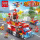 全套8款 益智消防汽车拼装 玩具坦克模型积木男孩子工程拼图礼物